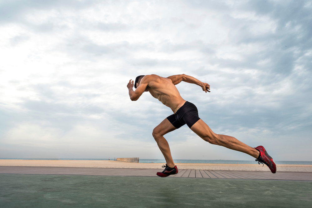 Sprinter en pleine performance